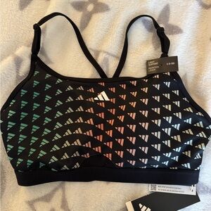 Adidas Black and White Light Support Bra